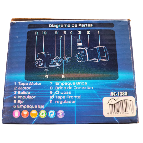 HC-1380 Bomba Sumergible 1.3 m 800L/h